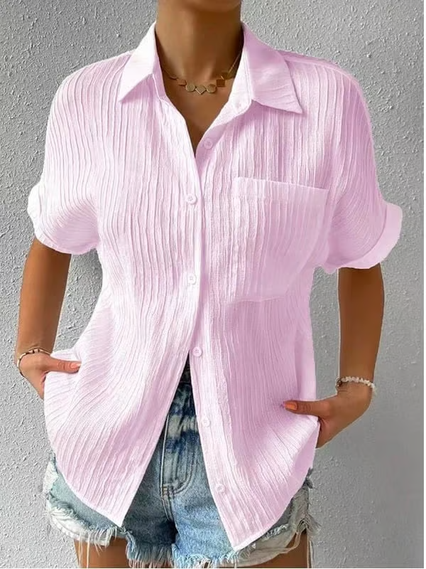 NEW🔥 2025 Women's Button Placket Casual Cotton Shirt