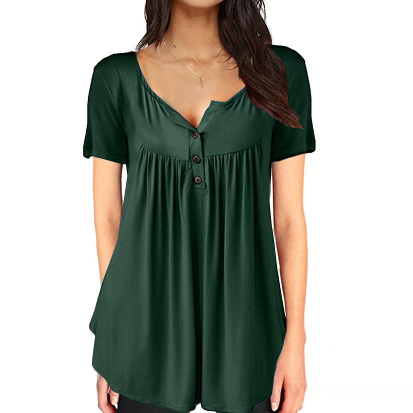 š„Buy any 2 Get 10% offš„š„Fashionable solid colour button down top
