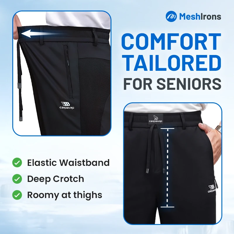 MeshIrons - Ice Silk Mesh Panel Casual Pants
