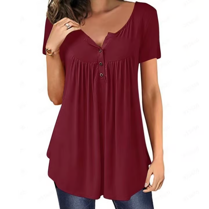 š„Buy any 2 Get 10% offš„š„Fashionable solid colour button down top