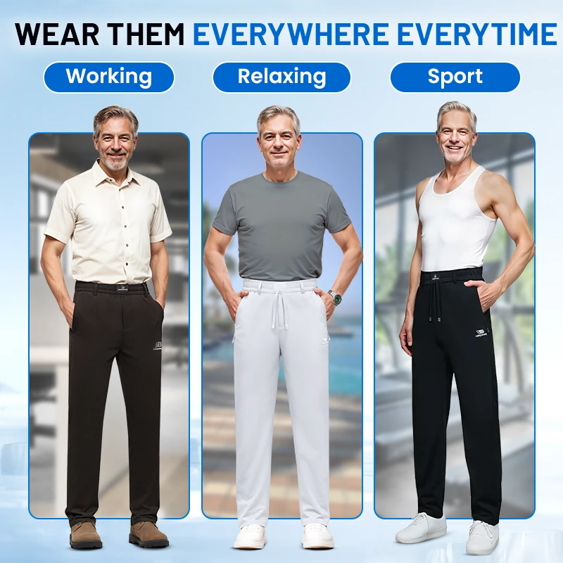 MeshIrons - Ice Silk Mesh Panel Casual Pants