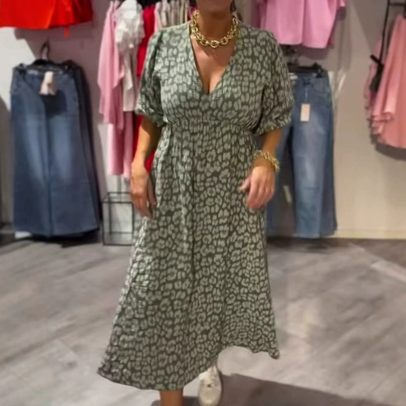 ⏳Time-limited Special⏰🎀Women's V-Neck Printed Dress