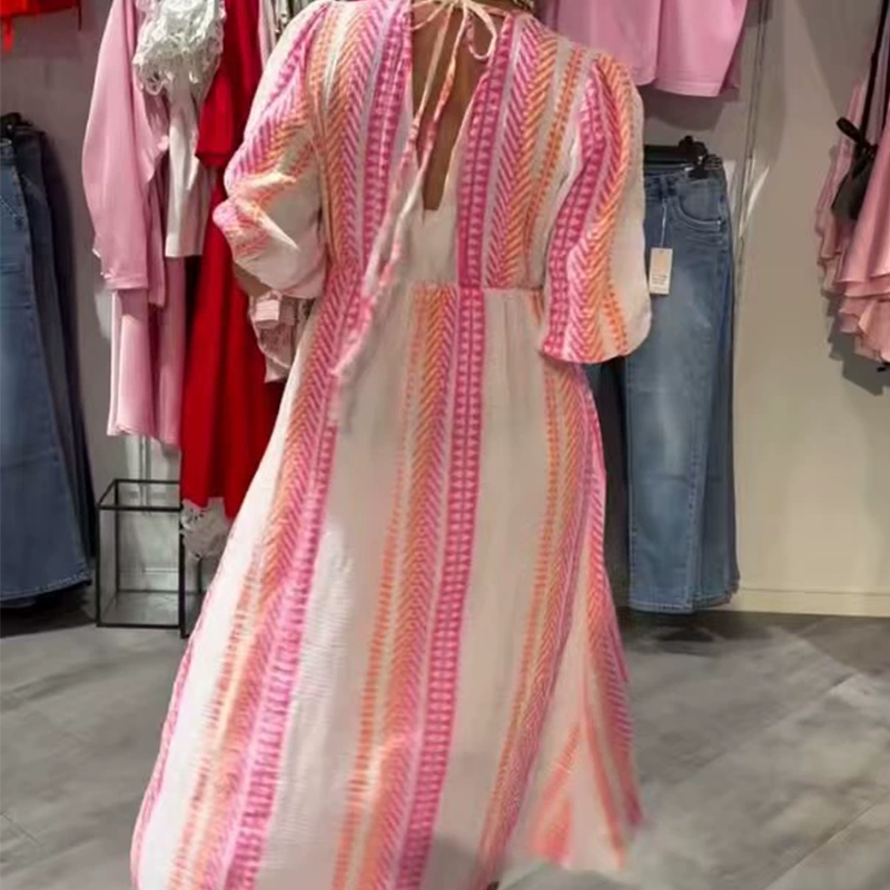 ⏳Time-limited Special⏰🎀Women's V-Neck Printed Dress