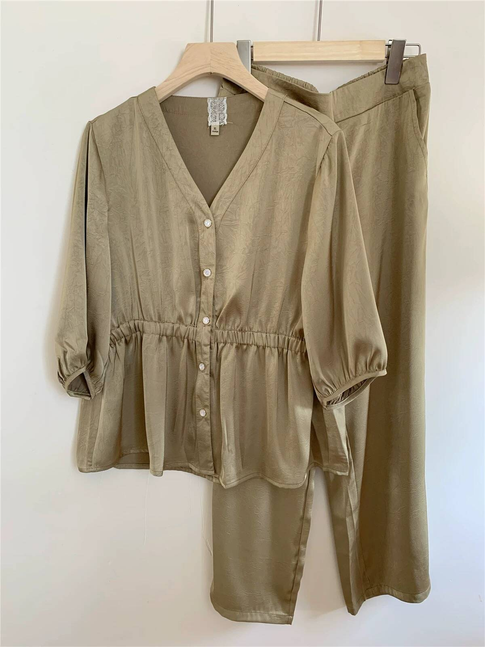 Women's Chiffon Two-Piece Set – Breathable & Comfy