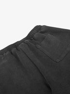 Graphic Washed Curved-Leg Sweatpants