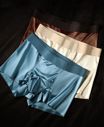 LUXURY ICE SILK MEN'S BOXERS | ANTIBACTERIAL SILK LINING