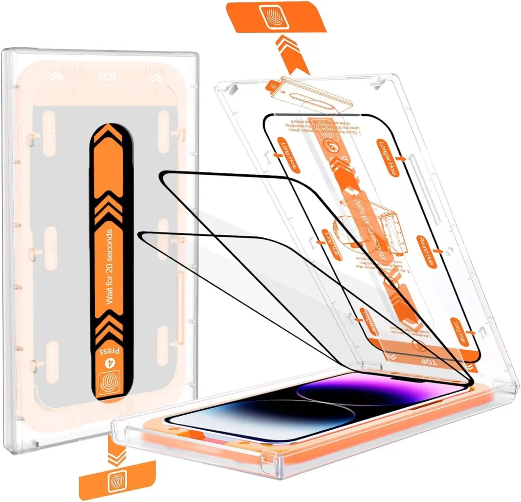 📱2024 New Auto-align Screen Protector Box For IPhone -Dust Free Without Bubbles