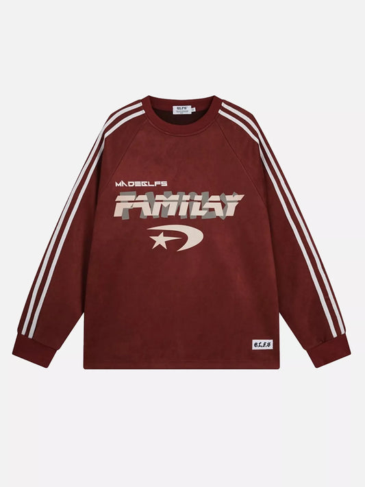 Niceprimes Foam Hip-hop Round Neck Sweatshirt