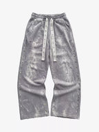 Rhinestone Distressed Sweatpants