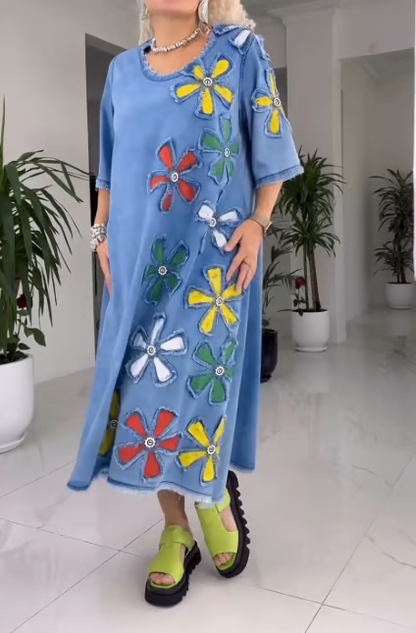 Women's dress with floral pattern