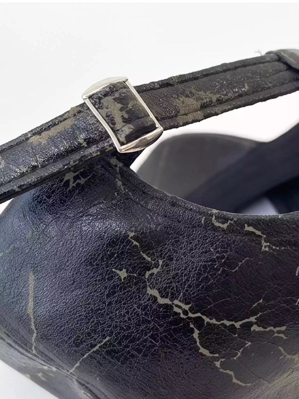 Distressed Studded Dog-Ear Faux Leather Cap
