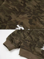 Camo Gothic Graphic Zip-Up Hoodie