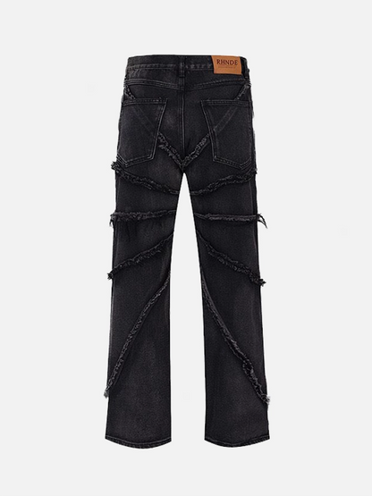 Niceprimes Frayed Vintage-Washed Jeans