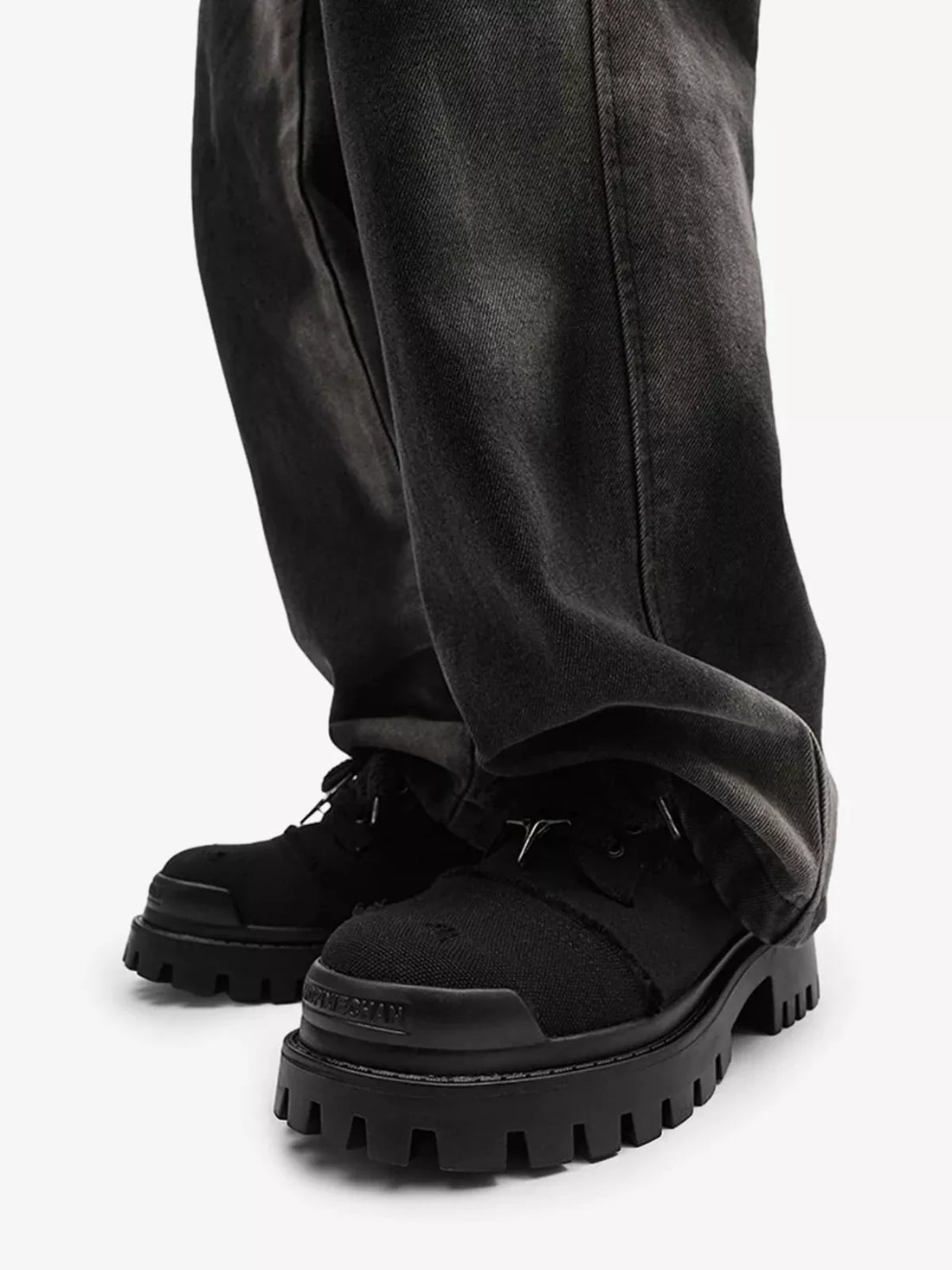Niceprimes Four-Point Star Fuzzy Trim Chunky Platform Sneakers