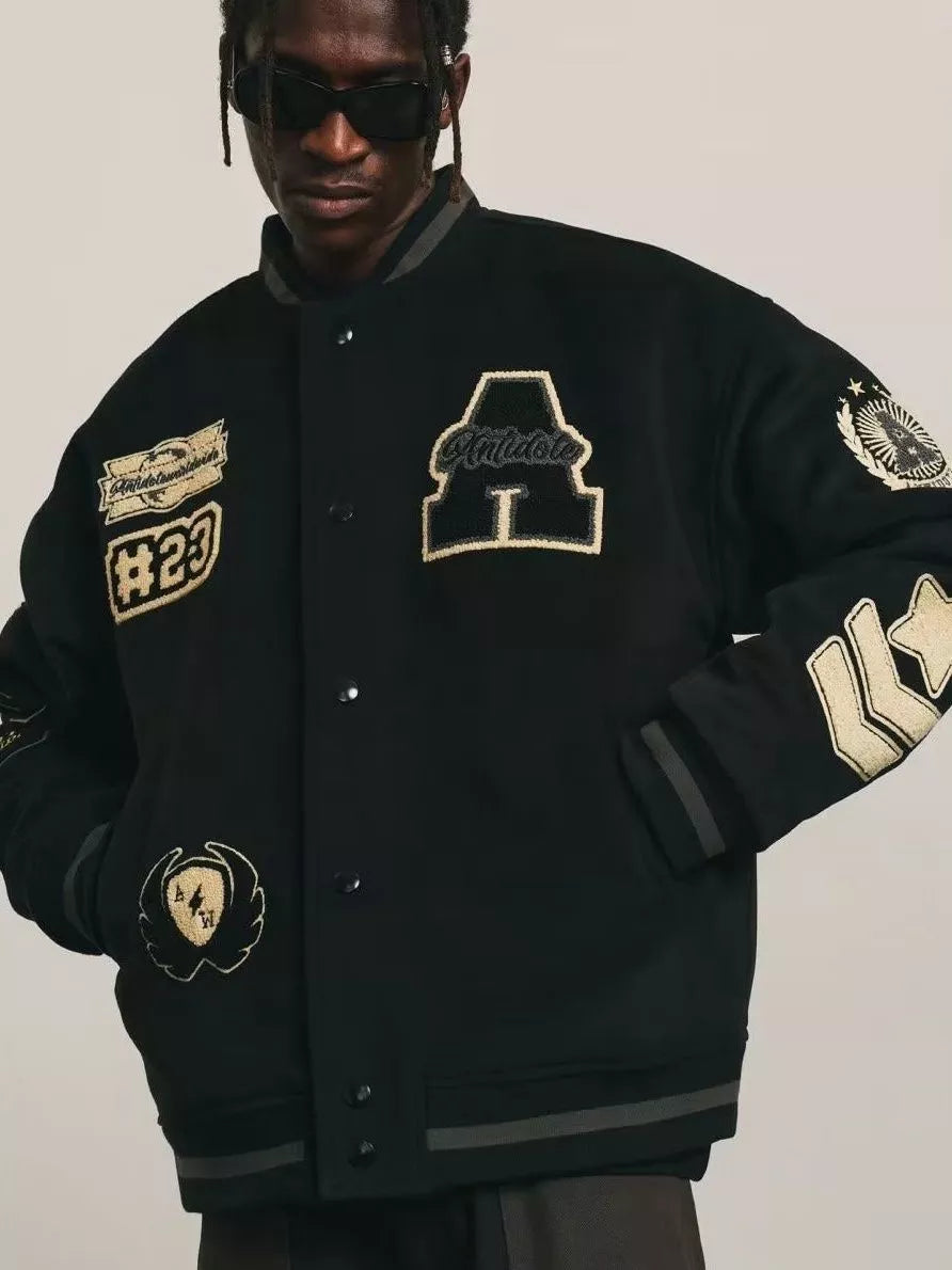 Niceprimes Couple Heavy-duty Embroidered Hip-hop Jacket