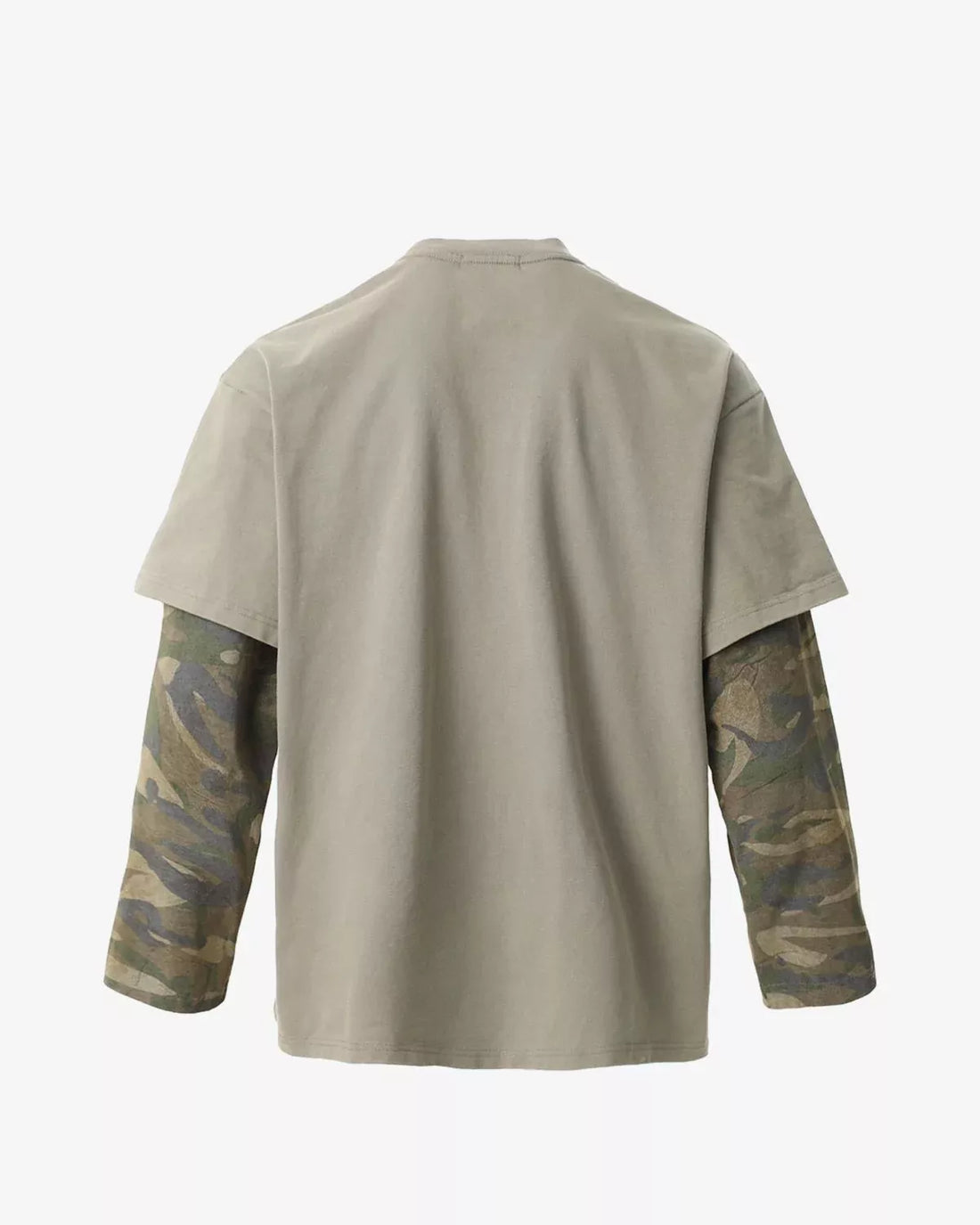 Vintage Distressed Camo Layered Graphic Tee