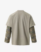Vintage Distressed Camo Layered Graphic Tee
