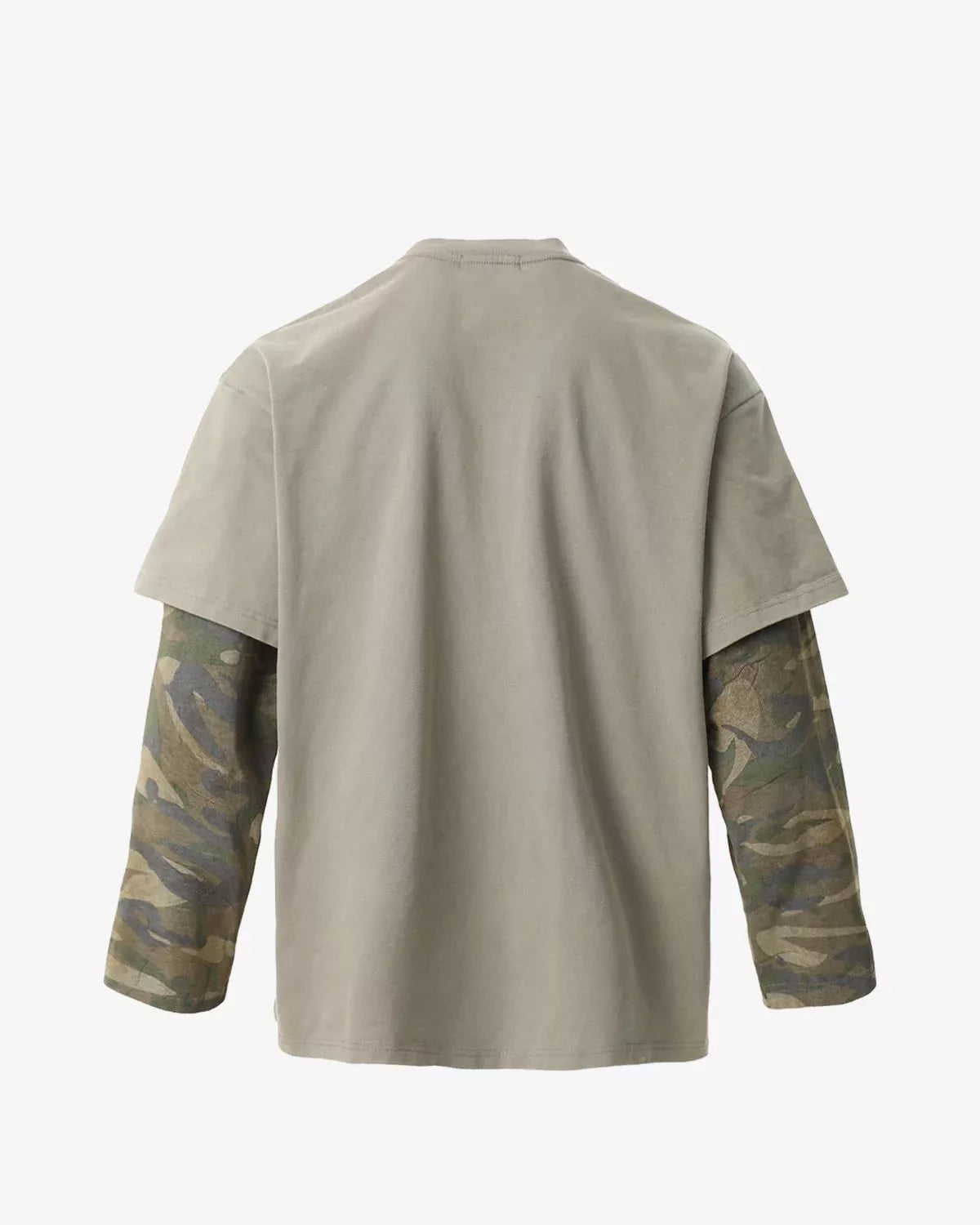 Vintage Distressed Camo Layered Graphic Tee