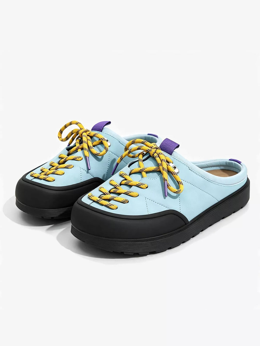 Urban Hiking-Inspired Chunky Suede Mules