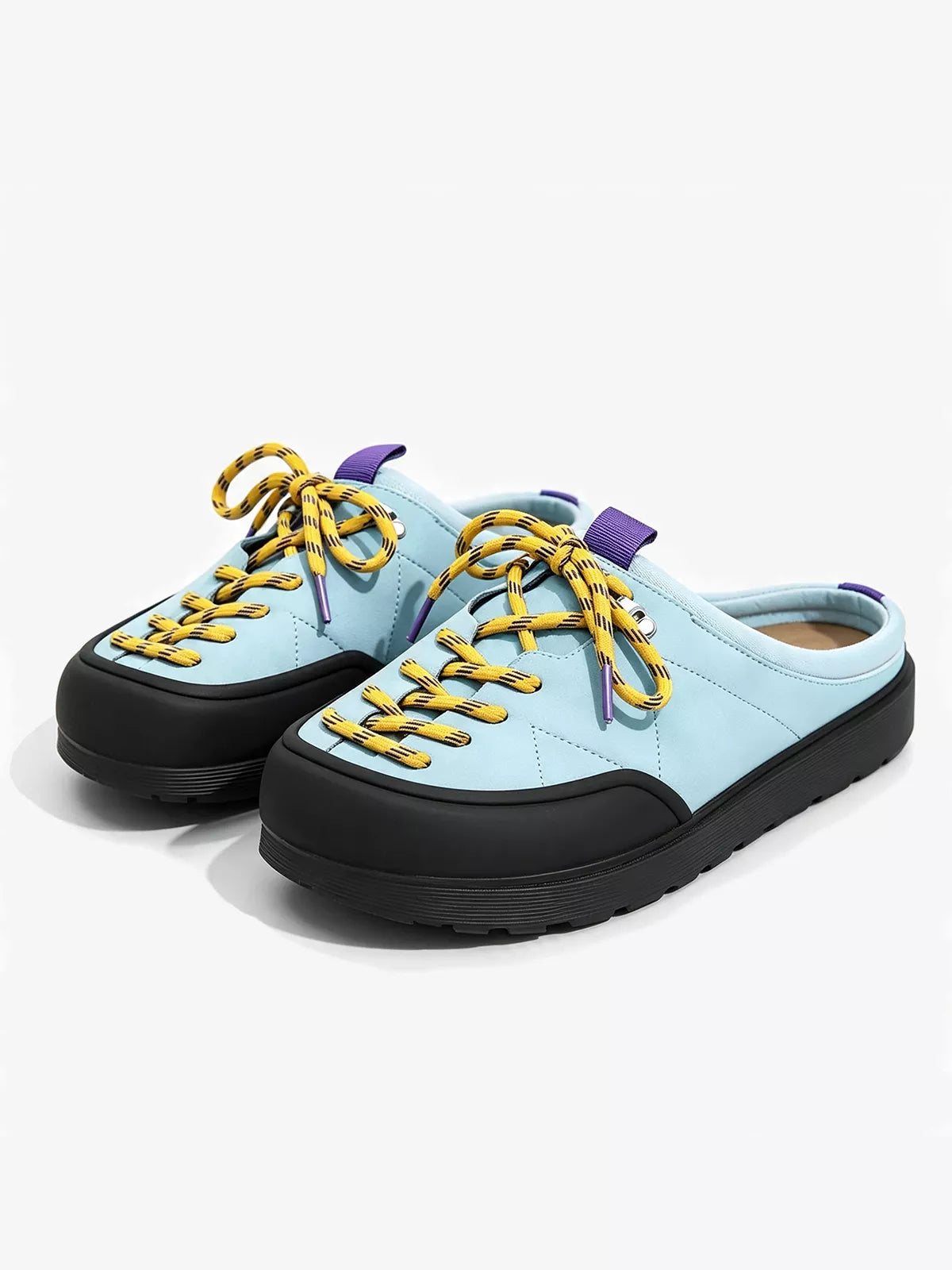 Urban Hiking-Inspired Chunky Suede Mules