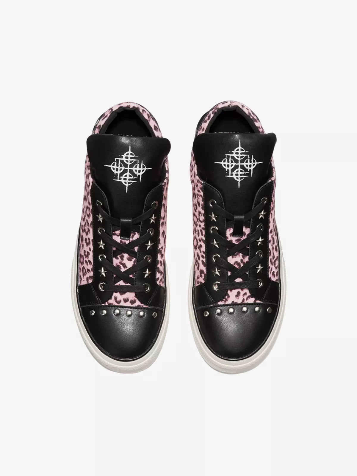 Niceprimes Cross Emblem Studded Platform Sneaker