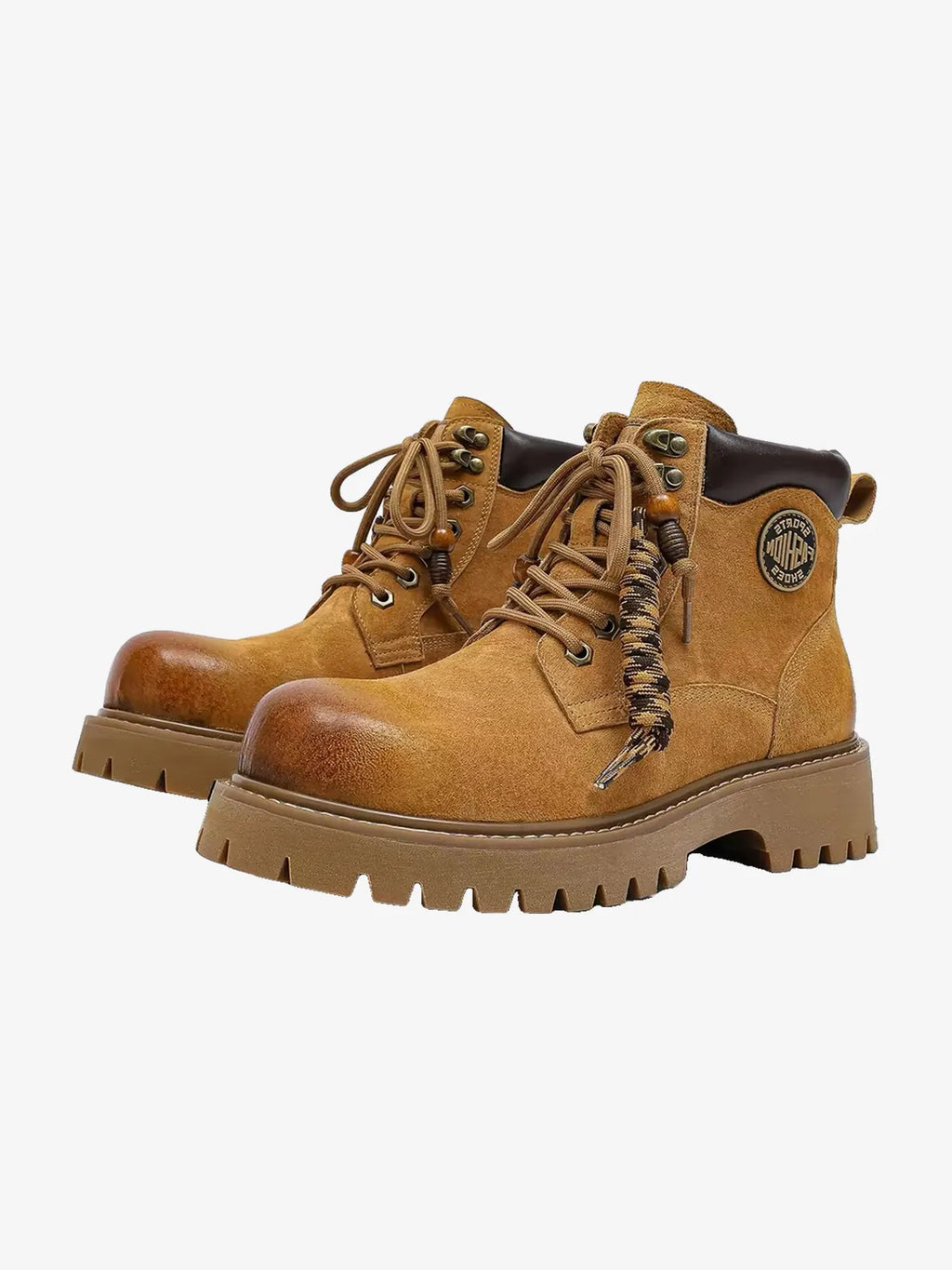 Vintage Distressed Chunky Boots