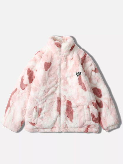 Niceprimes  Tie-Dye Shearling Coat