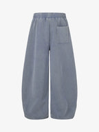 Graphic Washed Curved-Leg Sweatpants