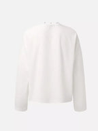 Gothic Cross Graphic Waffle Knit Long Sleeve Tee