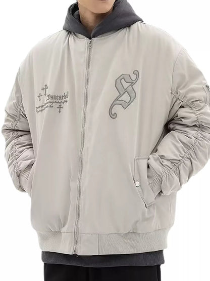 Niceprimes  Urban Embroidery Zipper Baseball Jacket