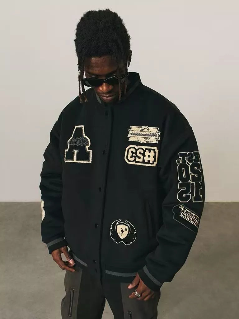 Niceprimes Couple Heavy-duty Embroidered Hip-hop Jacket