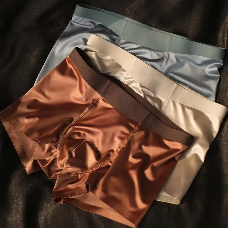 LUXURY ICE SILK MEN'S BOXERS | ANTIBACTERIAL SILK LINING