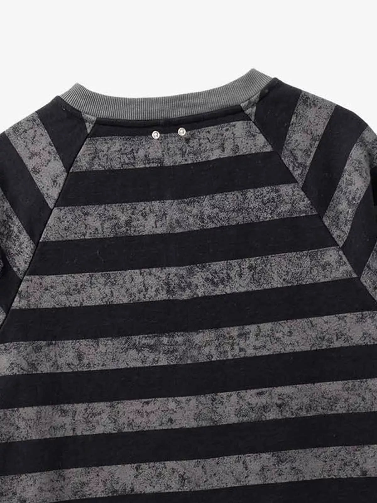 Striped Embroidered Oversized Long Sleeve Tee
