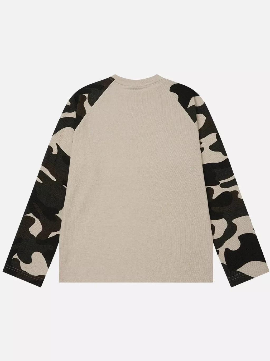Waffle Knit Camo Graphic Long Sleeve Tee