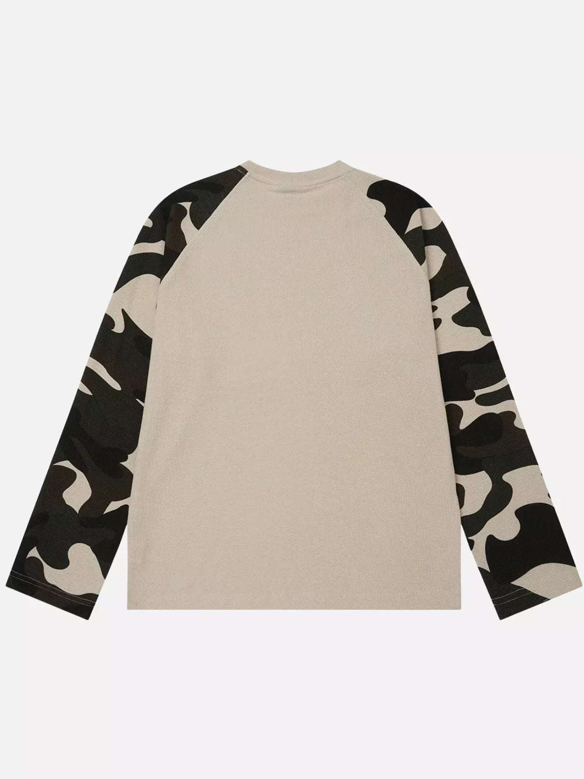 Waffle Knit Camo Graphic Long Sleeve Tee