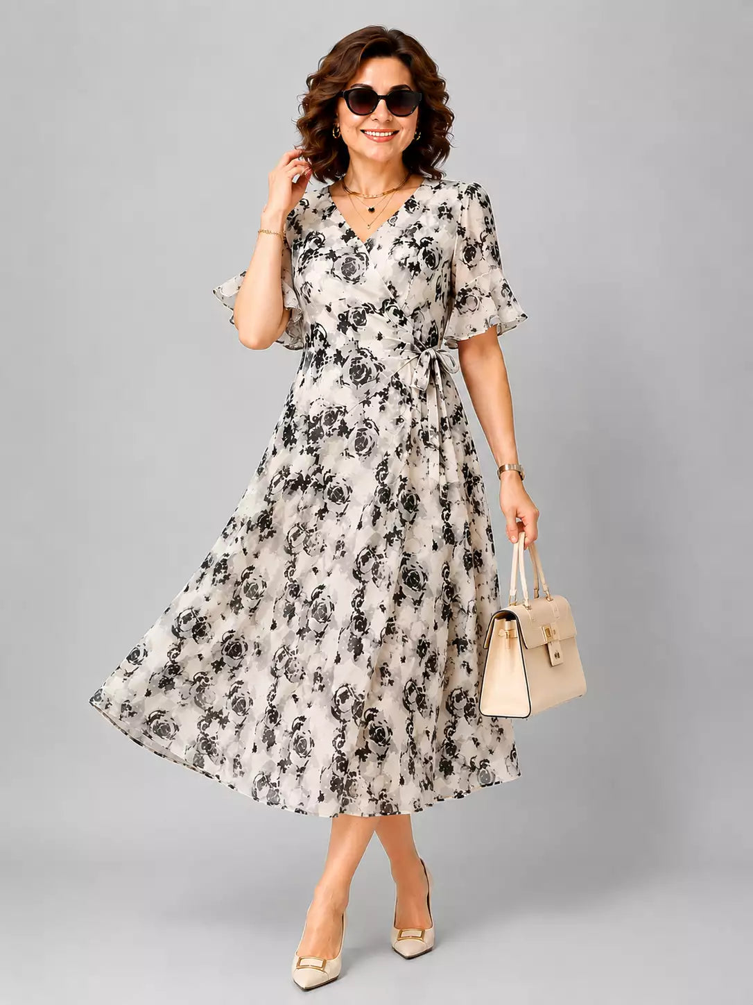 Timeless Elegance Floral Dress
