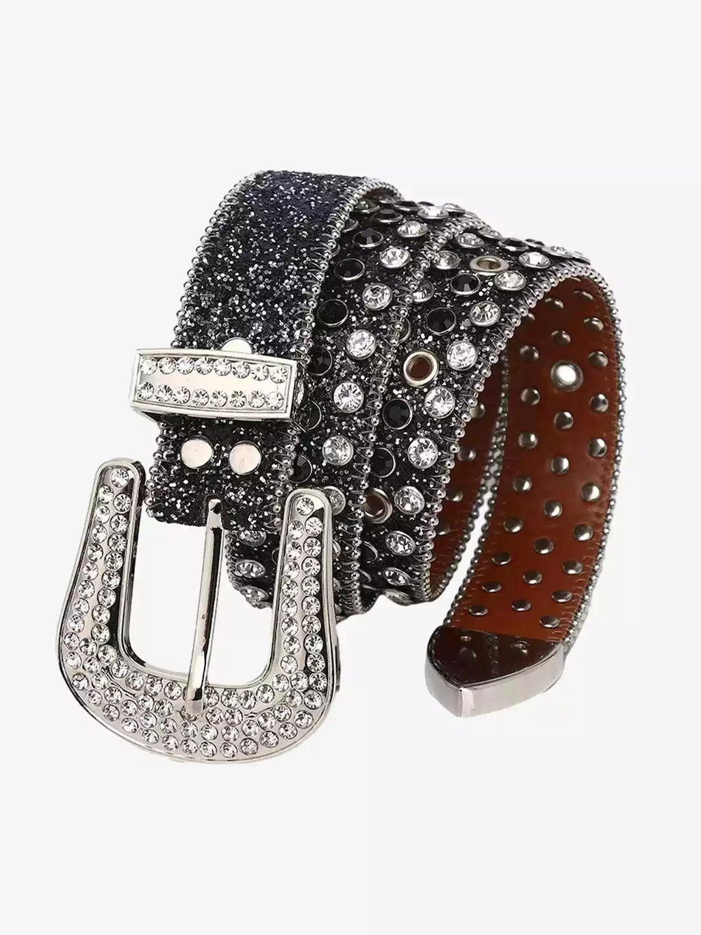 Studded Rhinestone Hip-Hop Belt