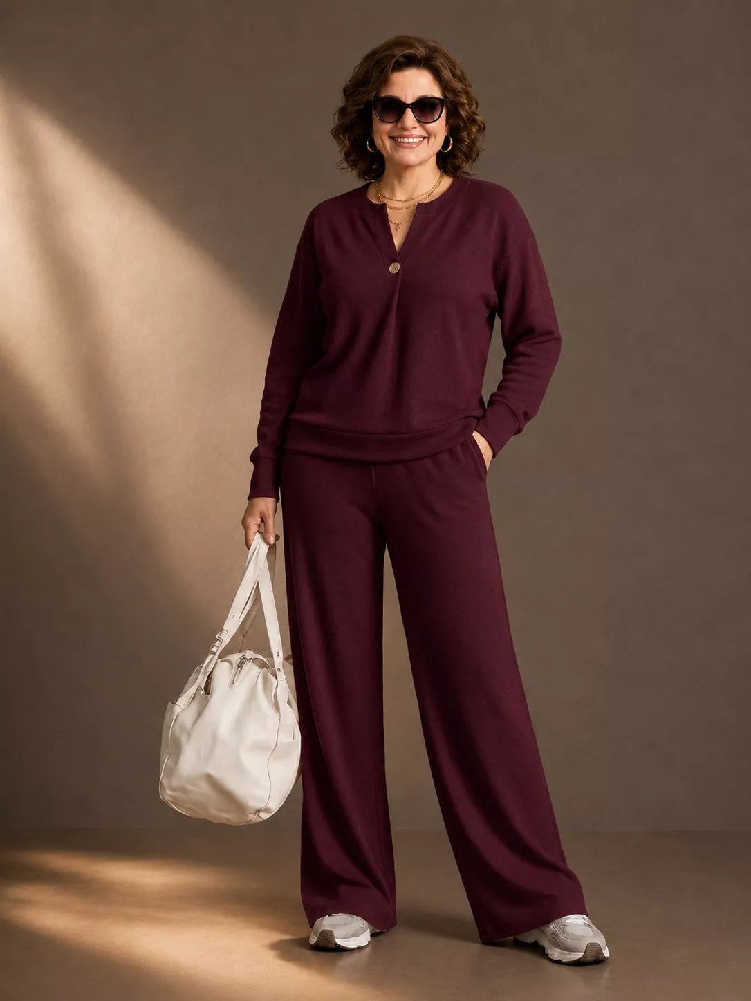 Elegant Women's Two-Piece Lounge Set