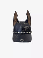 Distressed Studded Dog-Ear Faux Leather Cap