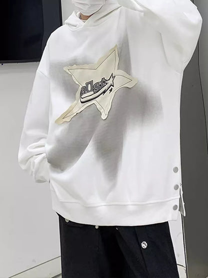 Niceprimes Star Patch Hip-Hop Sweatshirt