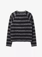 Striped Embroidered Oversized Long Sleeve Tee