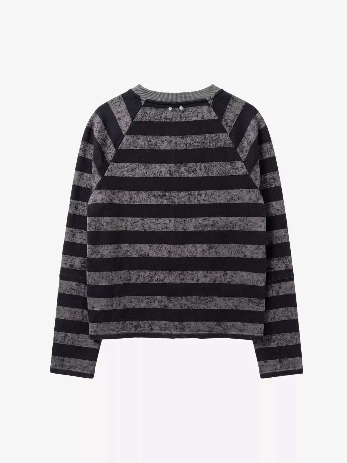Striped Embroidered Oversized Long Sleeve Tee