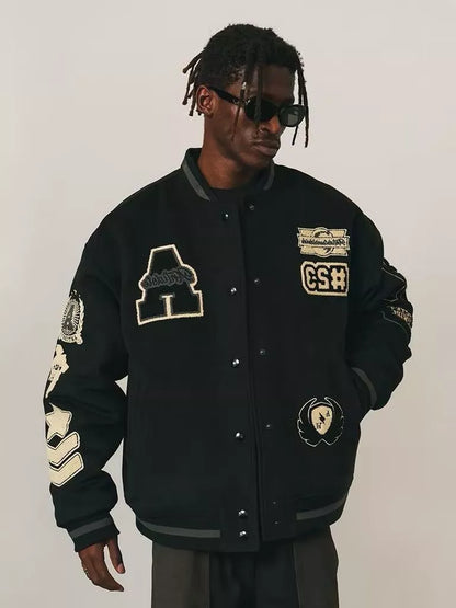 Niceprimes Couple Heavy-duty Embroidered Hip-hop Jacket