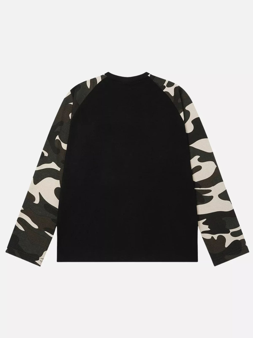 Waffle Knit Camo Graphic Long Sleeve Tee