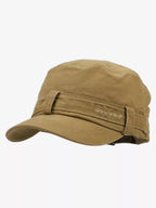 Distressed Stud Detail Cotton Flat Top Cap