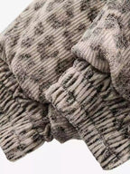 Cheetah Print Faux Fur Hooded Jacket
