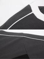 87 Flame Graphic Waffle Knit Long Sleeve Tee
