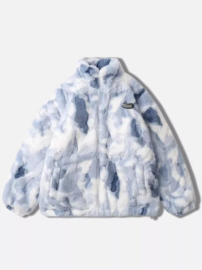 Niceprimes  Tie-Dye Shearling Coat