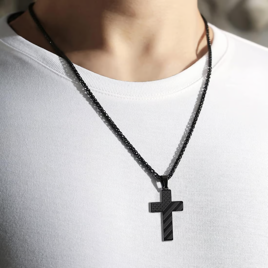 Flag Cross Necklace