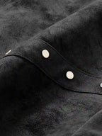Studded Hooded Faux-Fur Collar Jacket